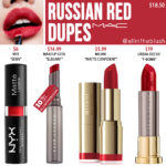 MAC Russian Red Lipstick Dupes