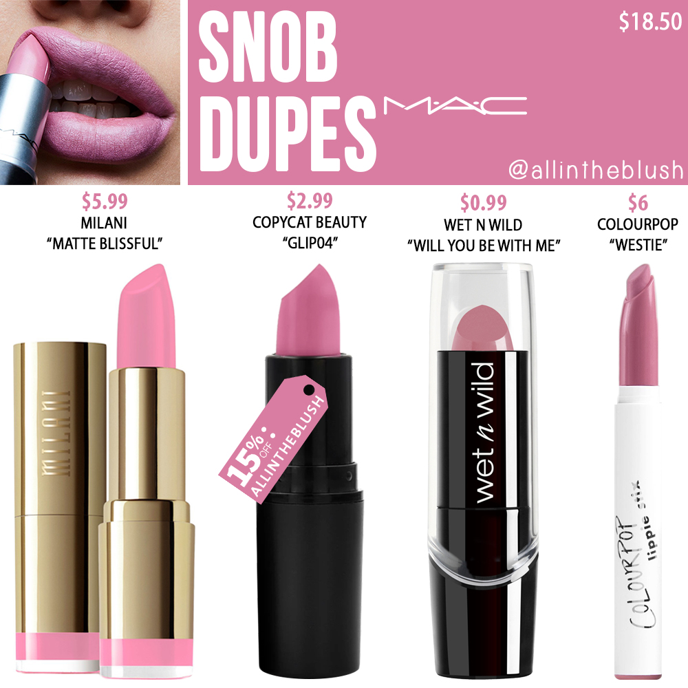 MAC Snob Lipstick Dupes