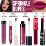 Kylie Cosmetics Sprinkle Velvet Liquid Lipstick Dupes