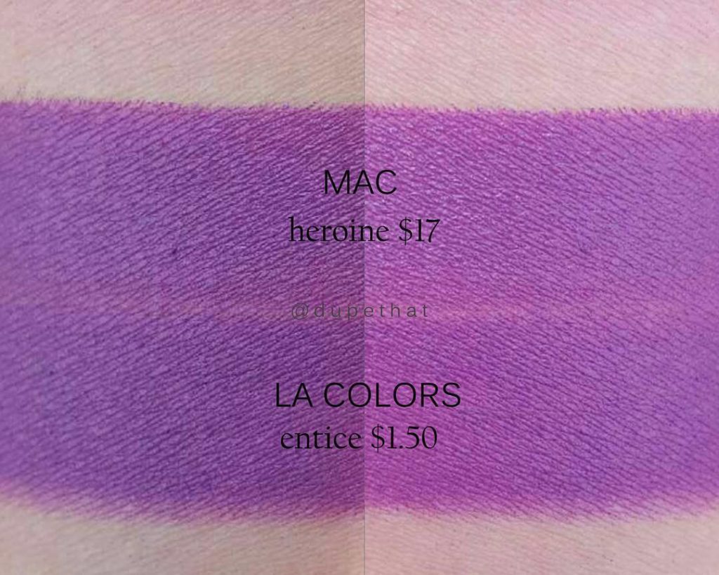 MAC Heroine Lipstick Dupes