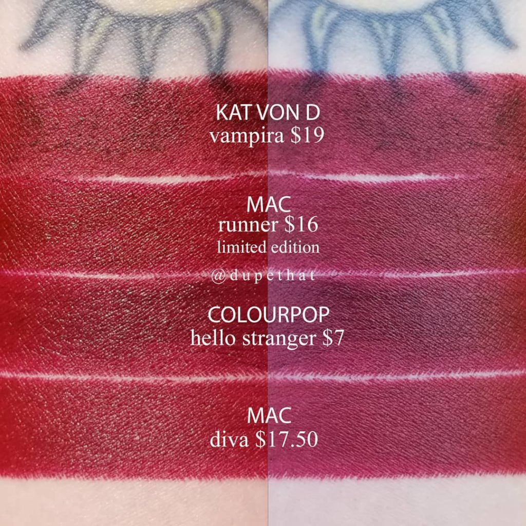 MAC Diva Lipstick Dupes