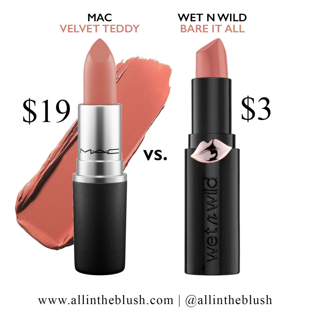 MAC Velvet Teddy Lipstick Dupes