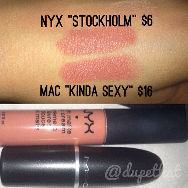 MAC Kinda Sexy Lipstick Dupes. 
