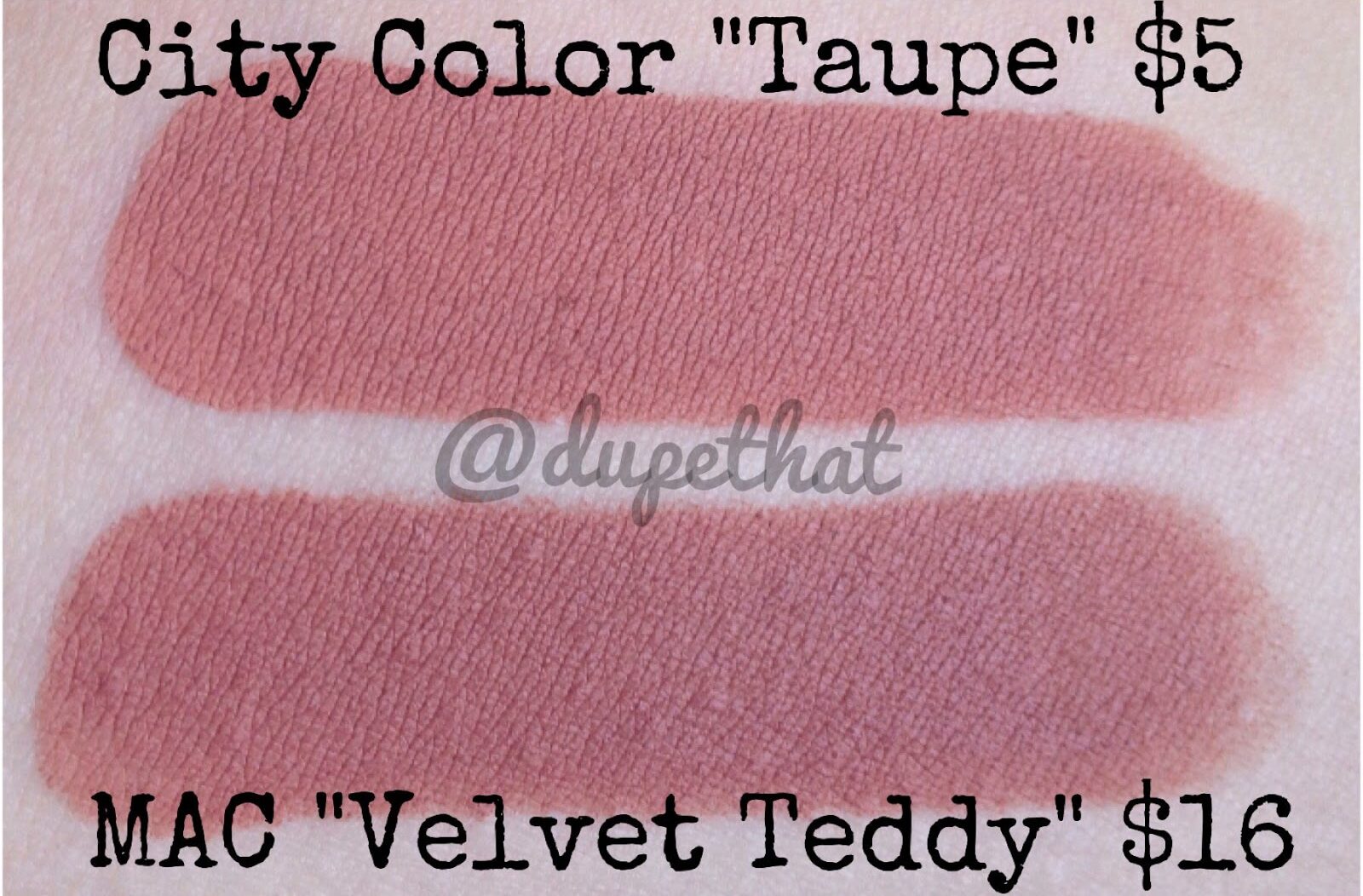 MAC Velvet Teddy Lipstick Dupes