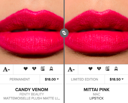 Fenty Beauty Candy Venom Mattemoiselle Plush Matte Lipstick Dupes