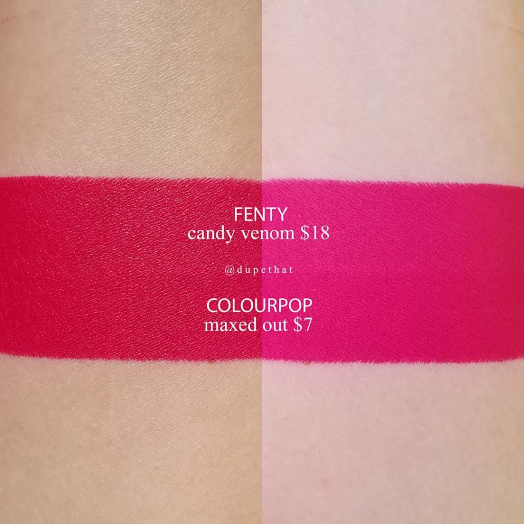Fenty Beauty Candy Venom Mattemoiselle Plush Matte Lipstick Dupes