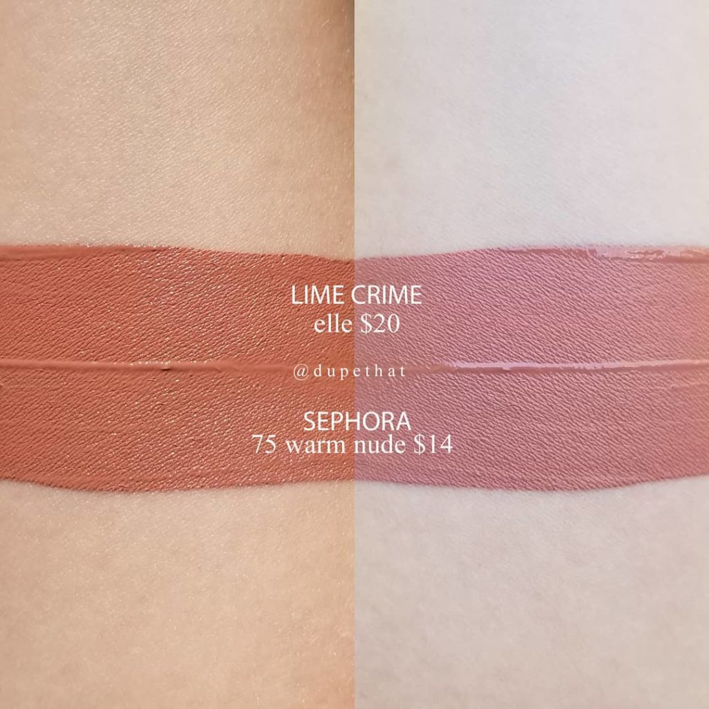 Lime Crime Elle Velvetine Dupes