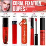 Jeffree Star Coral Fixation Velour Liquid Lipstick Prediction Dupes