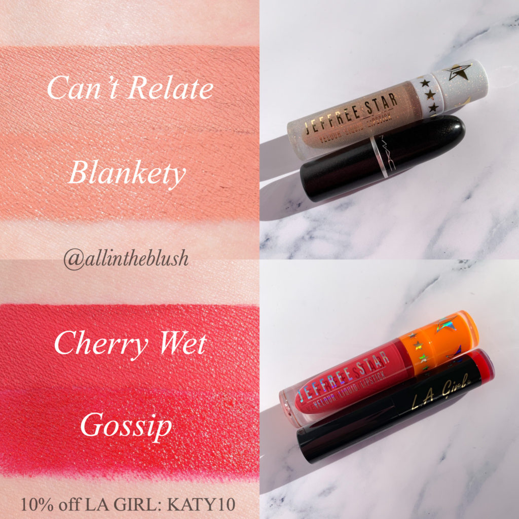 Jeffree Star Cherry Wet Velour Liquid Lipstick Dupes
