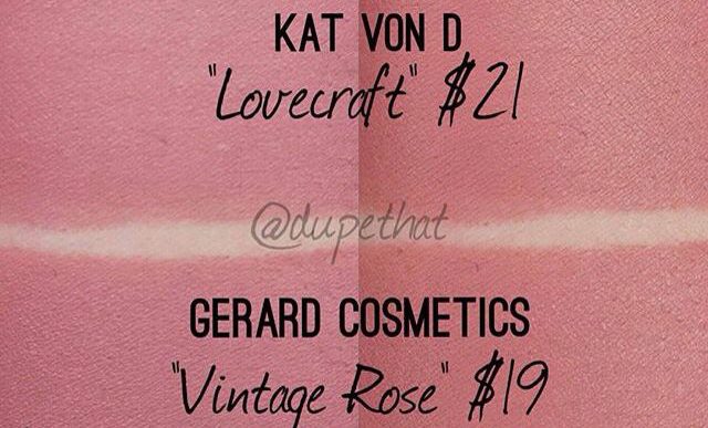 Kat Von D Lovecraft Studded Kiss Crème Lipstick Dupes