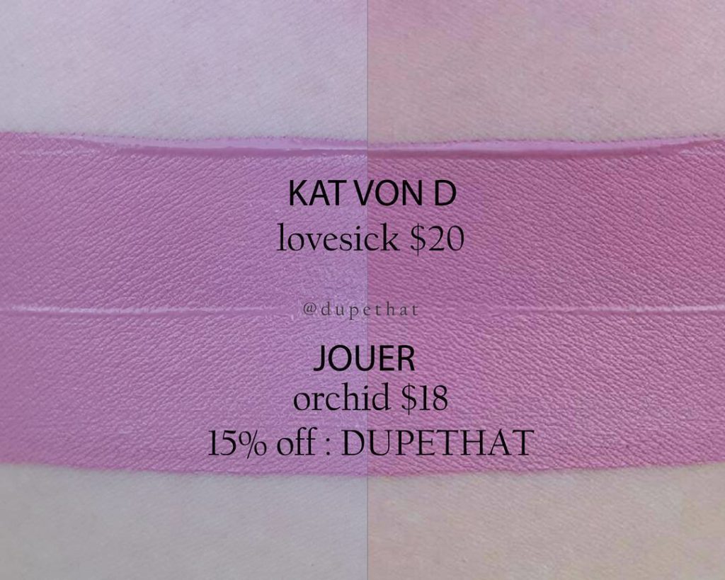Kat Von D Lovesick Everlasting Liquid Lipstick Dupes