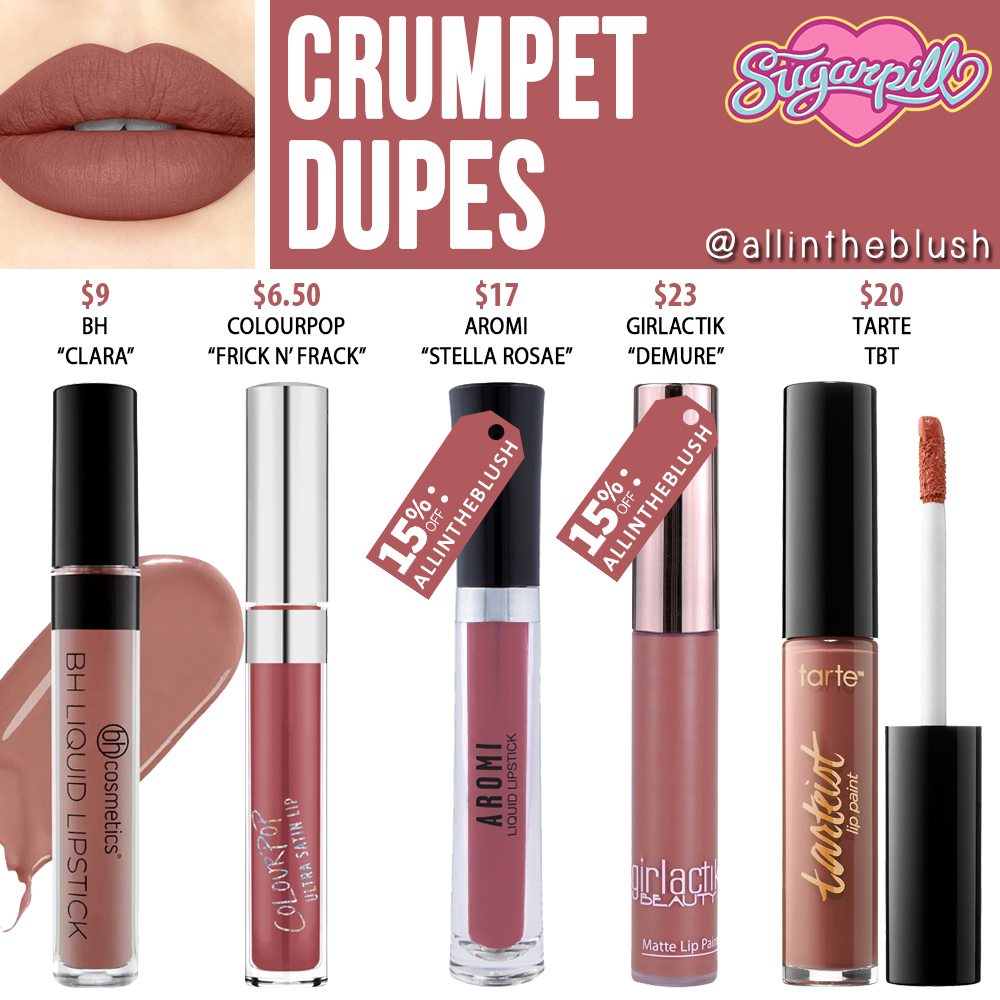 Sugarpill Crumpet Liquid Lip Color Dupes - All In