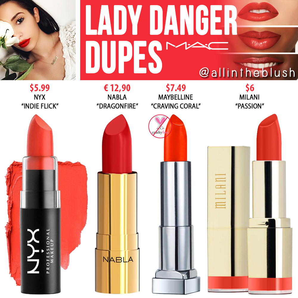 Mac Lady Danger Lipstick Dupes All In The Blush