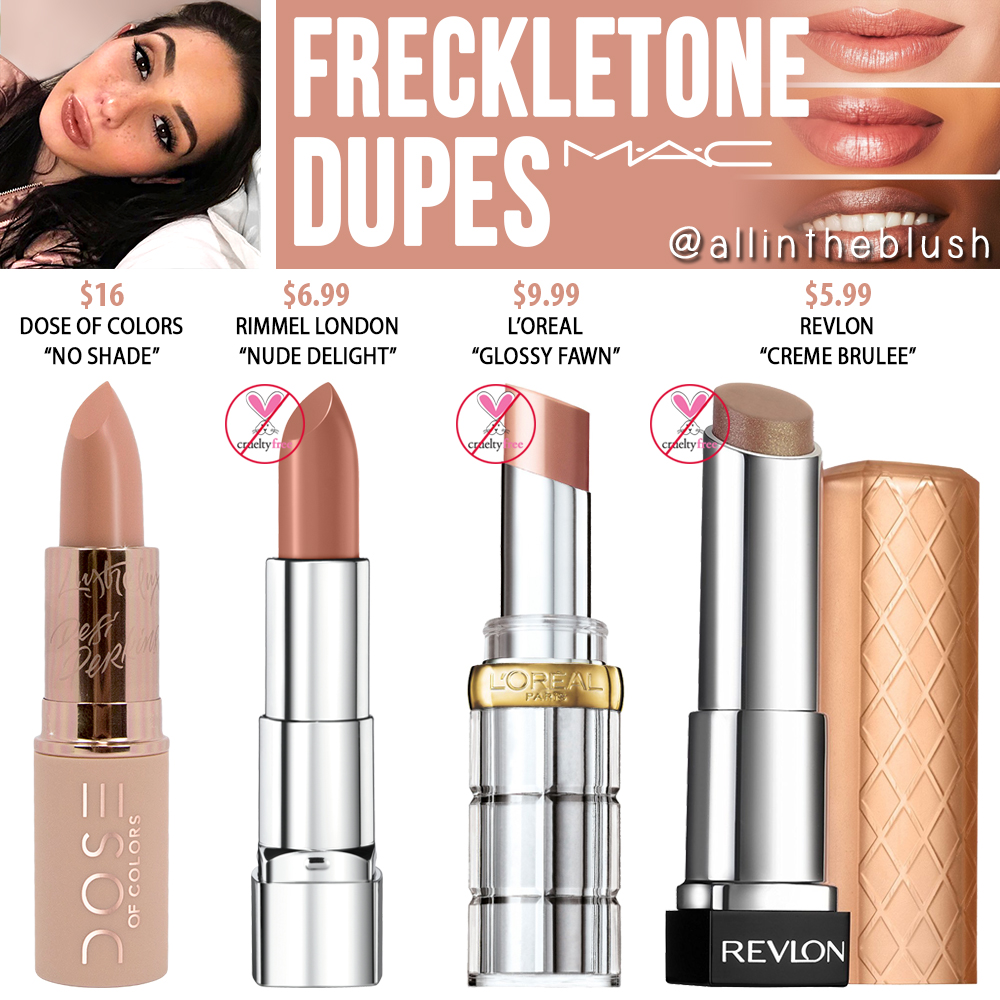 MAC Freckletone Lipstick Dupes.