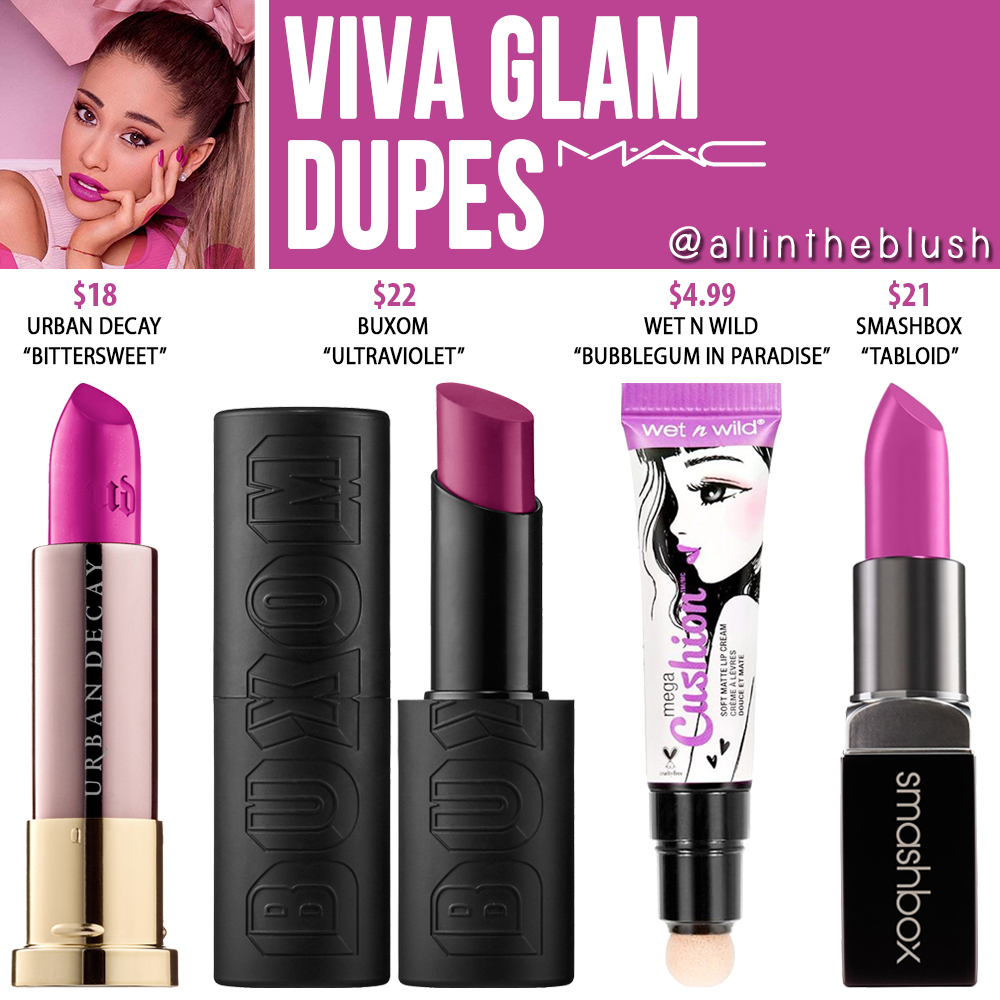 Mac Vivia Glam 2 Ariana Grande Lipstick Dupes All In The Blush