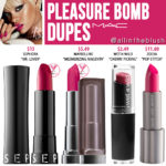 MAC Pleasure Bomb Lipstick Dupes