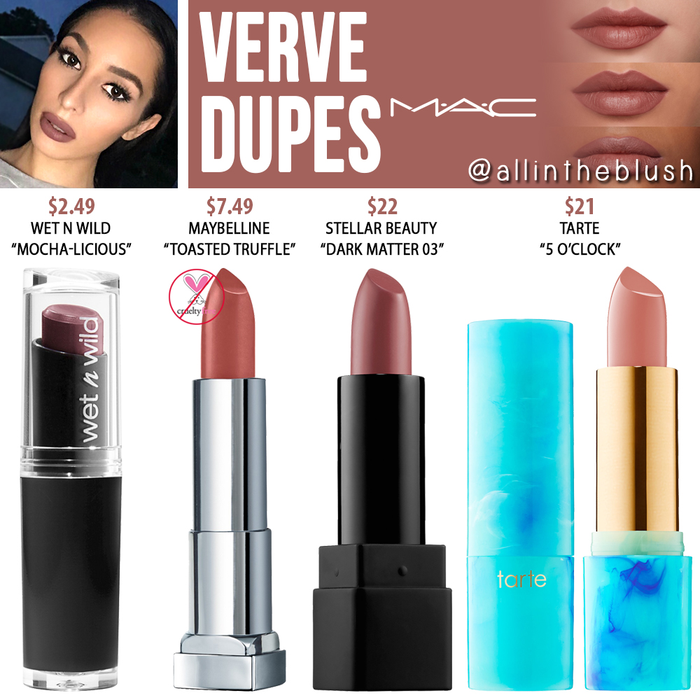 MAC Verve Lipstick Dupes - All In The Blush.