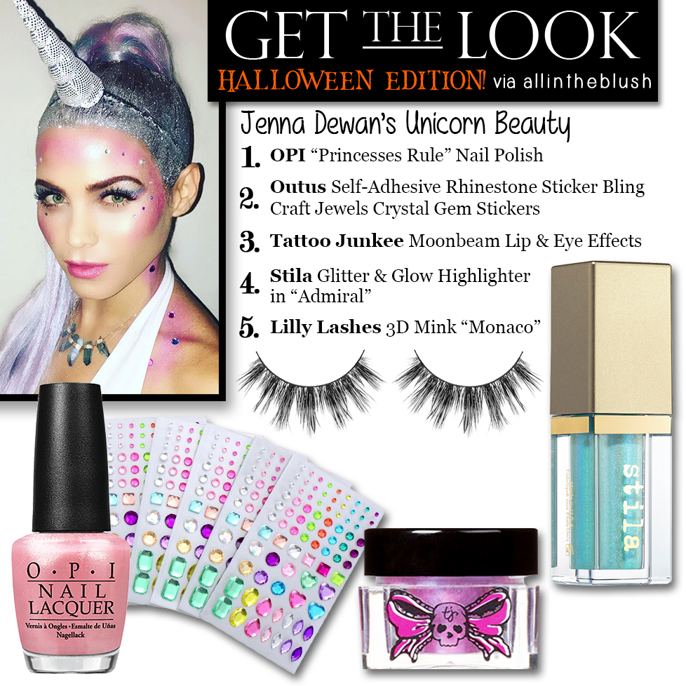 Get the Look: Jenna Dewan’s Unicorn Halloween Beauty