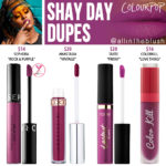 Colourpop Shay Day Ultra Matte Liquid Lipstick Dupes