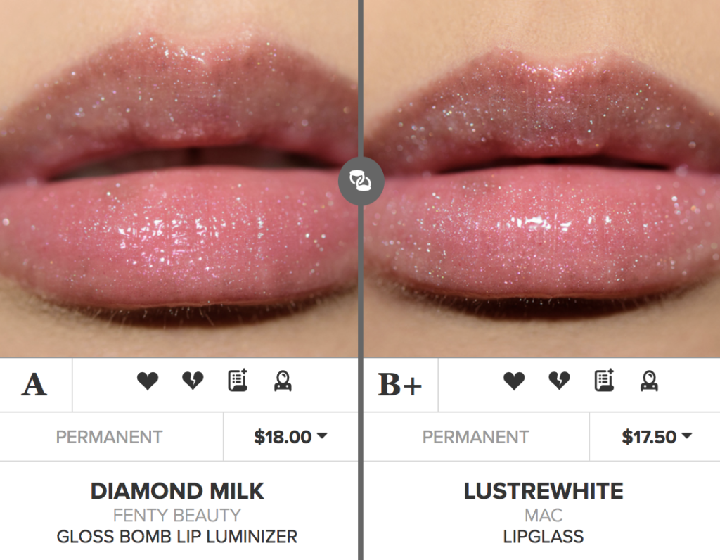 Fenty Beauty Diamond Milk Gloss Bomb Dupes