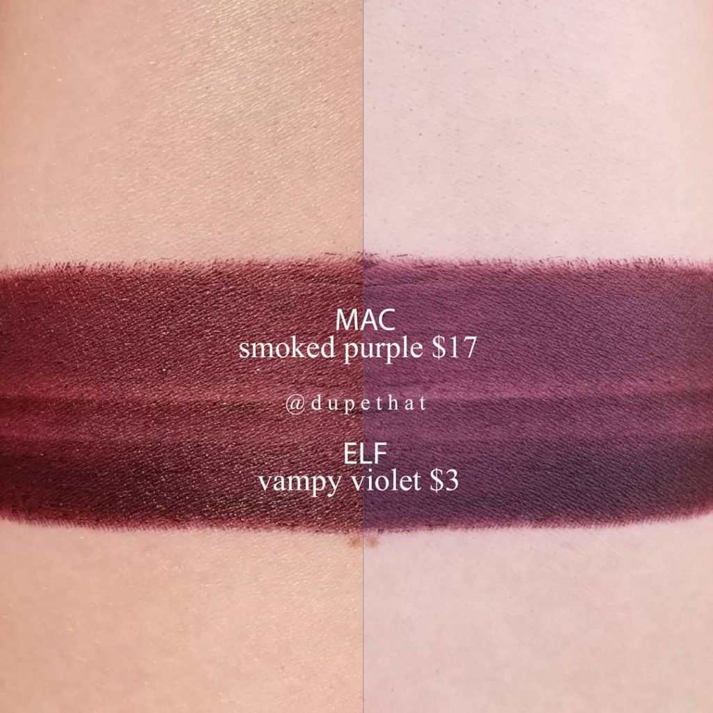 MAC Smoked Purple Lipstick Dupes