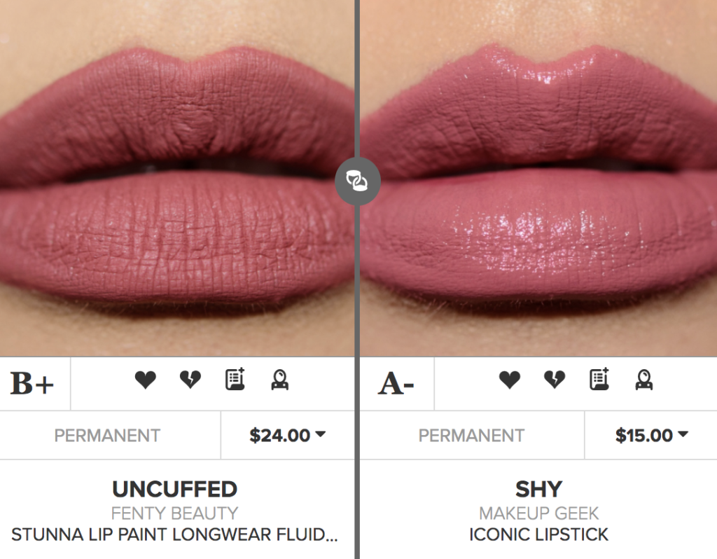 Fenty Beauty Uncuffed Stunna Lip Paint Dupes