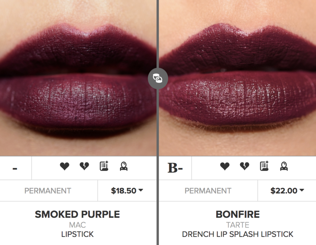 MAC Smoked Purple Lipstick Dupes