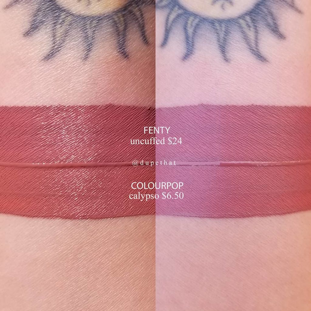 Fenty Beauty Uncuffed Stunna Lip Paint Dupes