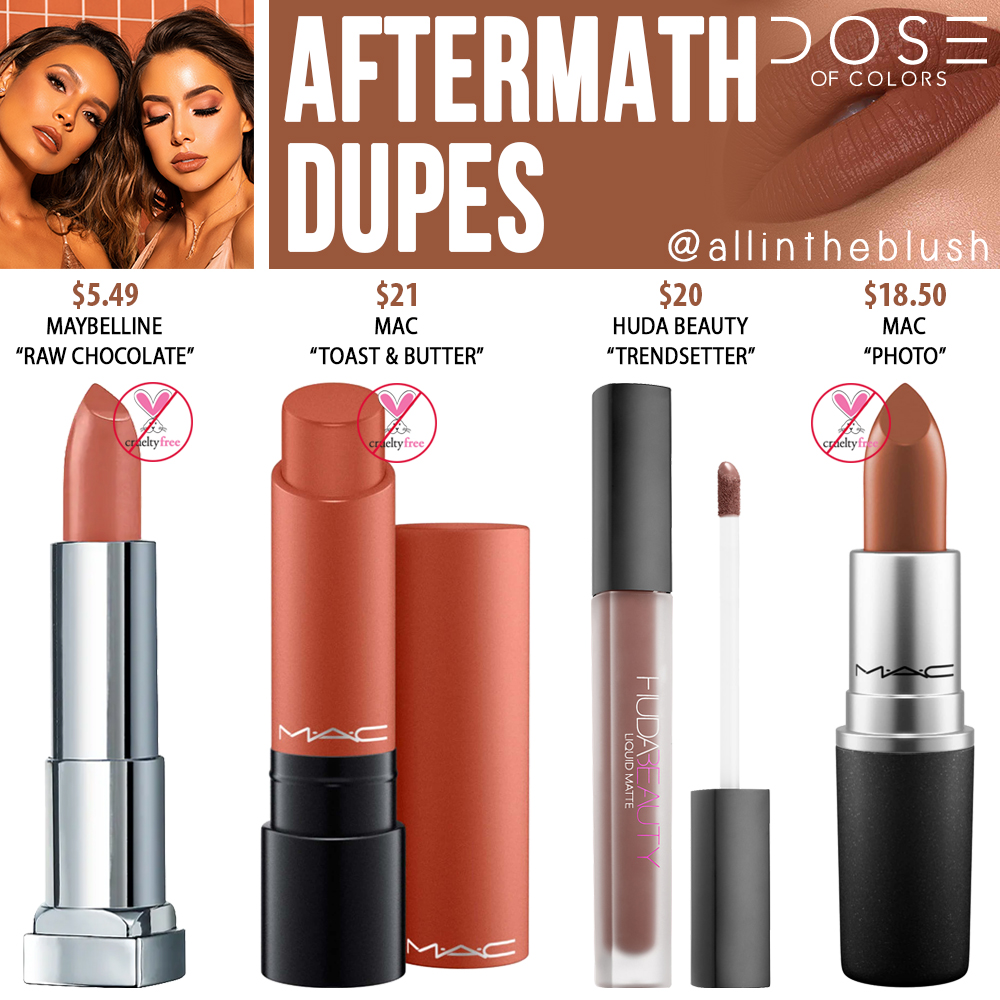 Dose of Colors Aftermath Semi Matte Lipstick Dupes