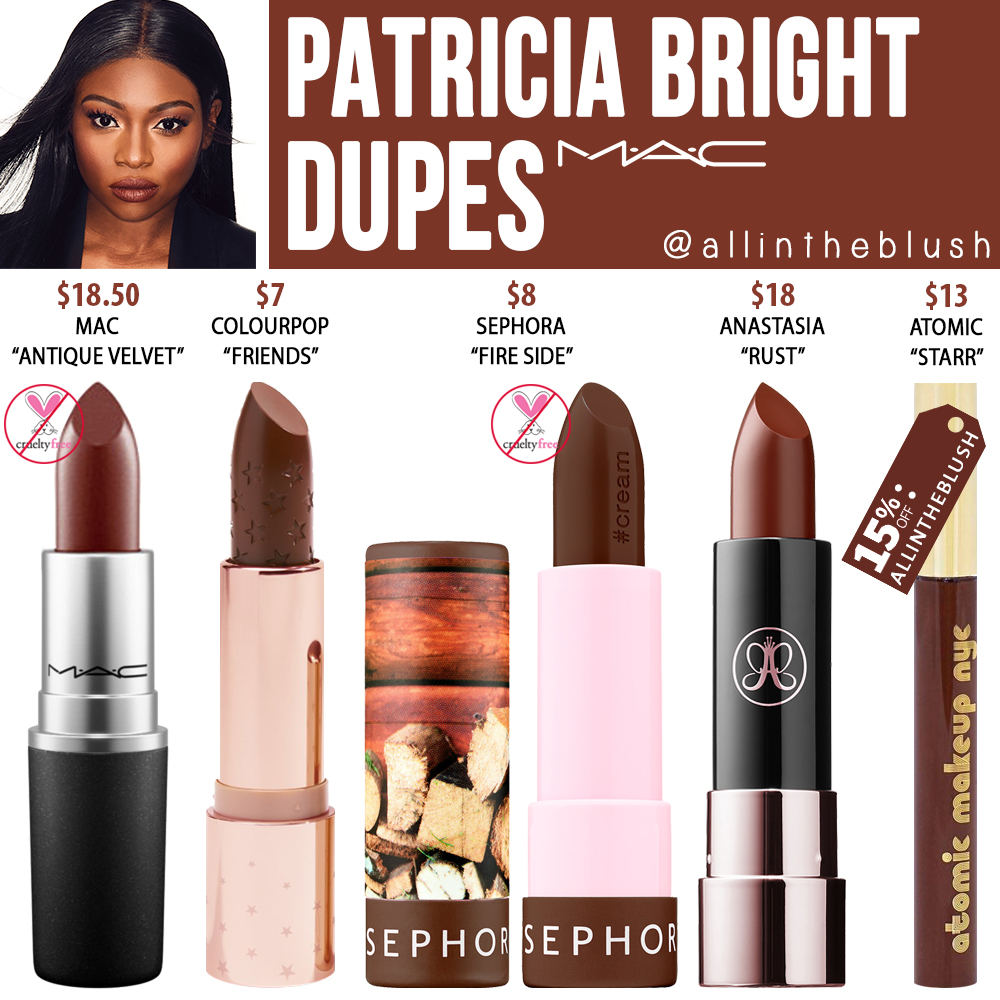MAC Patricia Bright Lipstick Dupes