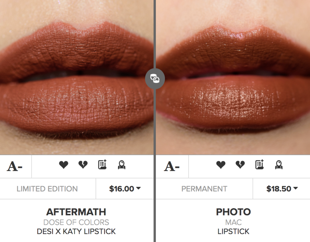 Dose of Colors Aftermath Semi Matte Lipstick Dupes