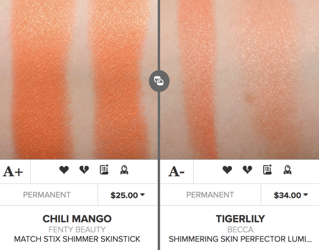Fenty Beauty Chili Mango Match Stix Shimmer Skinstick Dupes