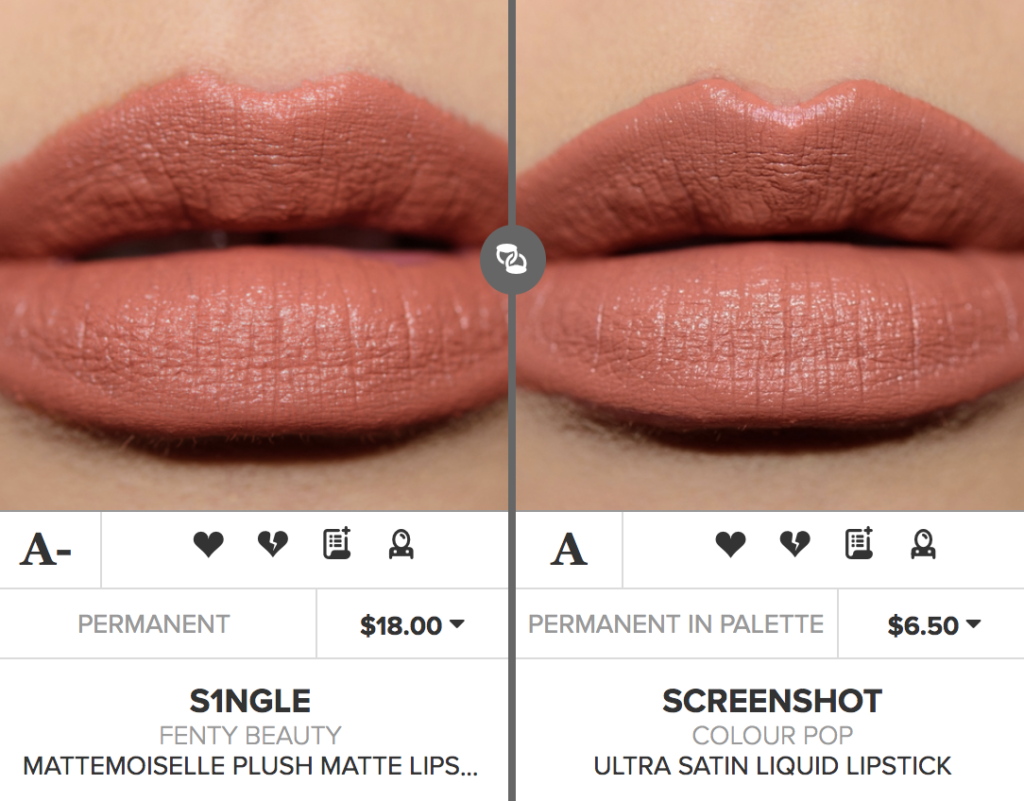 Fenty Beauty S1ngle Mattemoiselle Plush Matte Lipstick Dupes