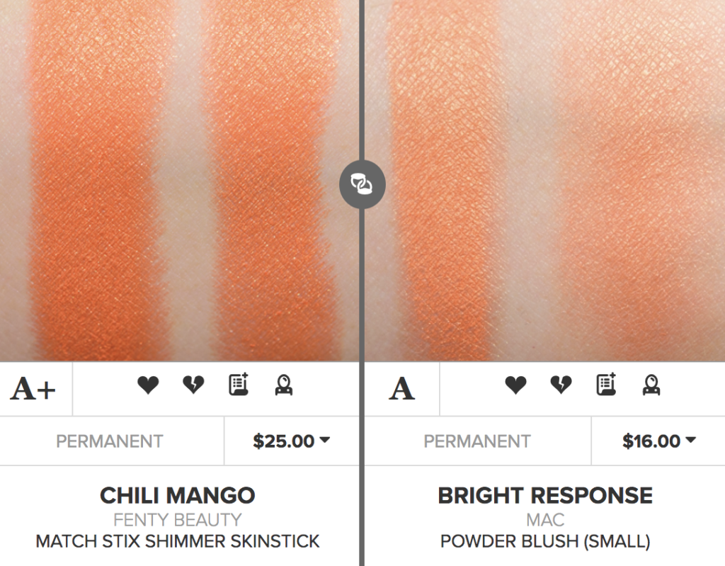 Fenty Beauty Chili Mango Match Stix Shimmer Skinstick Dupes