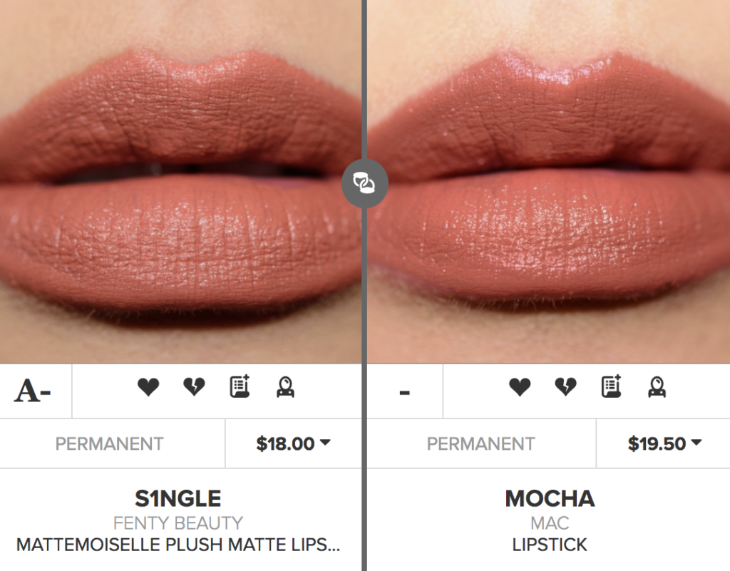 Fenty Beauty S1ngle Mattemoiselle Plush Matte Lipstick Dupes