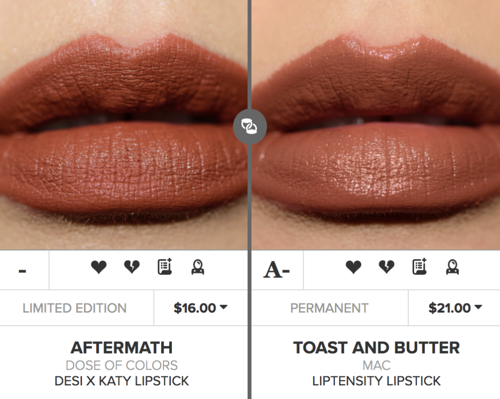 Dose of Colors Aftermath Semi Matte Lipstick Dupes