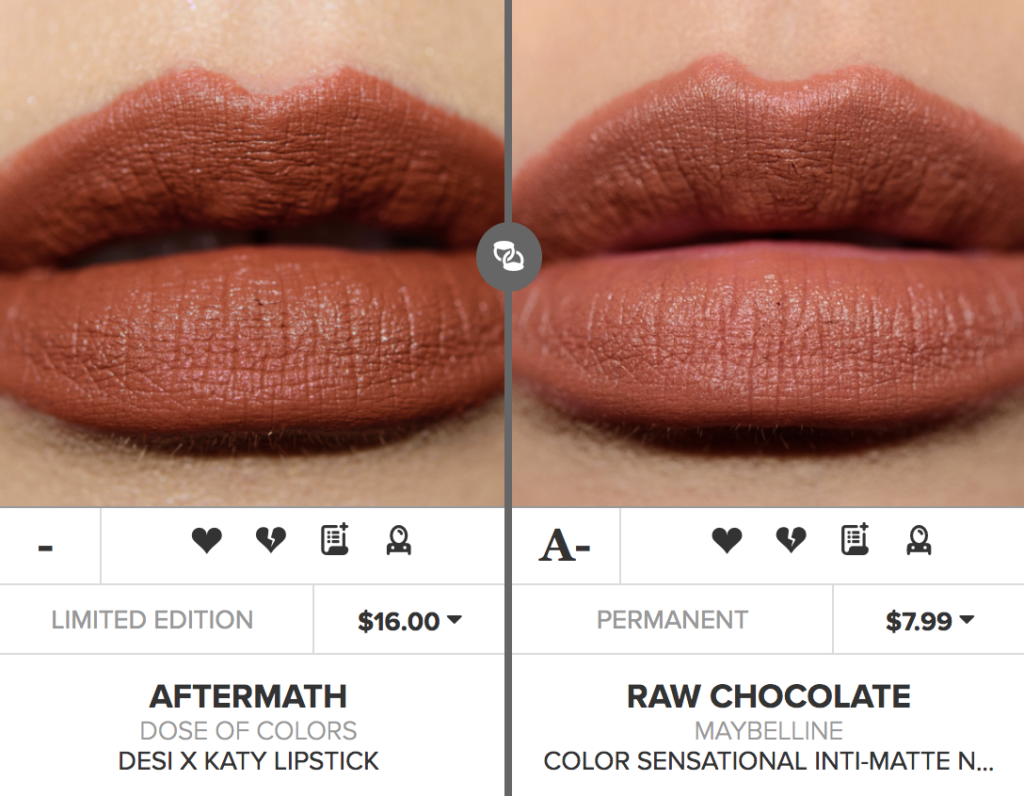 Dose of Colors Aftermath Semi Matte Lipstick Dupes