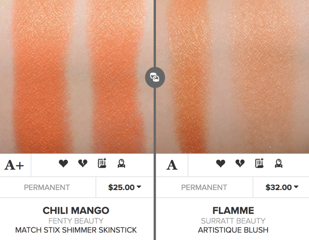 Fenty Beauty Chili Mango Match Stix Shimmer Skinstick Dupes