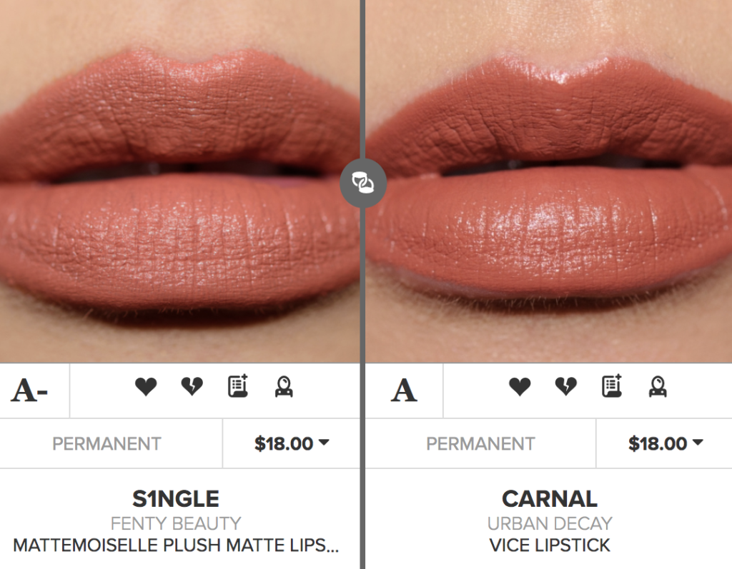 Fenty Beauty S1ngle Mattemoiselle Plush Matte Lipstick Dupes