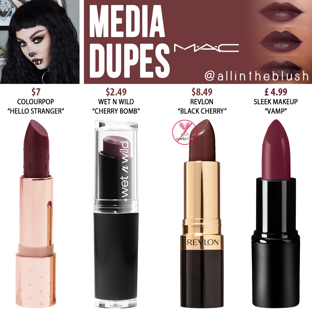 MAC Media Lipstick Dupes