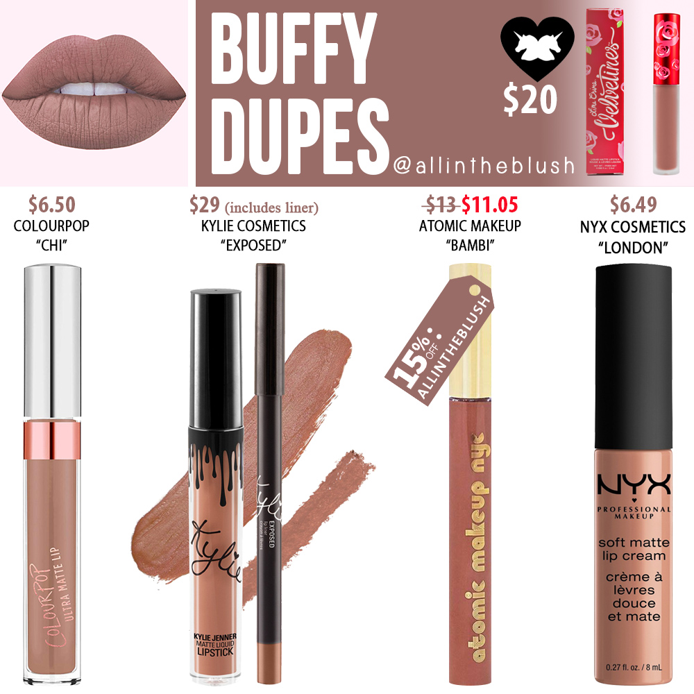 New! Lime Crime Matte Velvetine Lipstick Buffy Buff Nude 