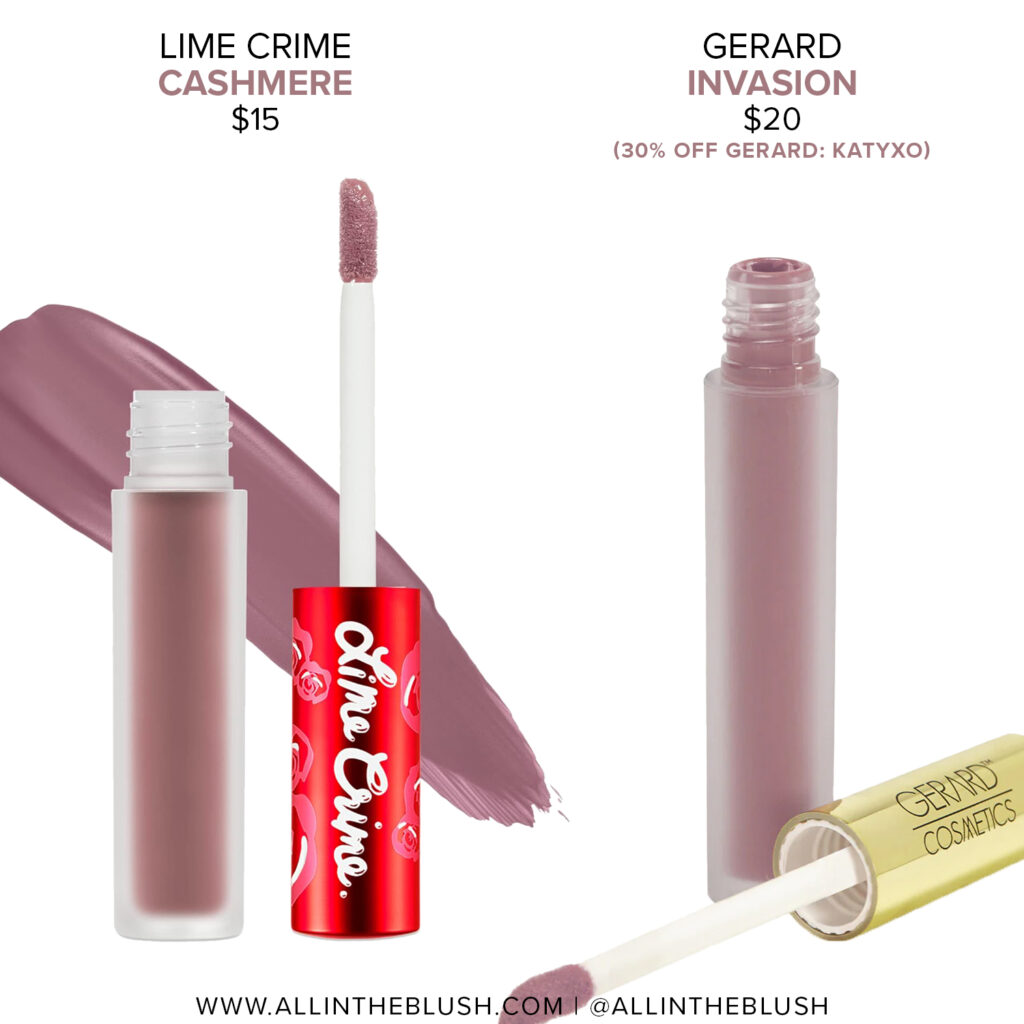 Lime Crime Cashmere Velvetine Dupes