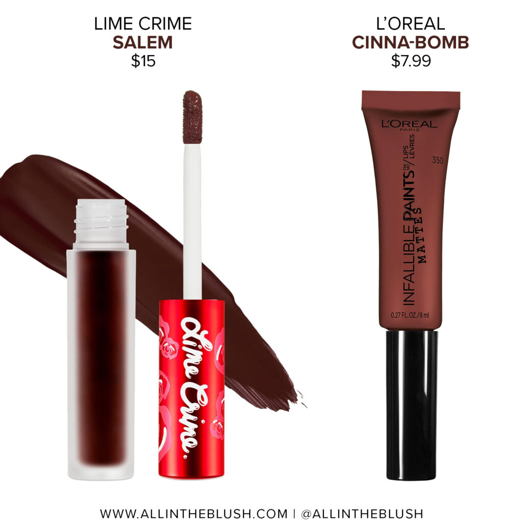 Lime Crime Salem Velvetine Dupes