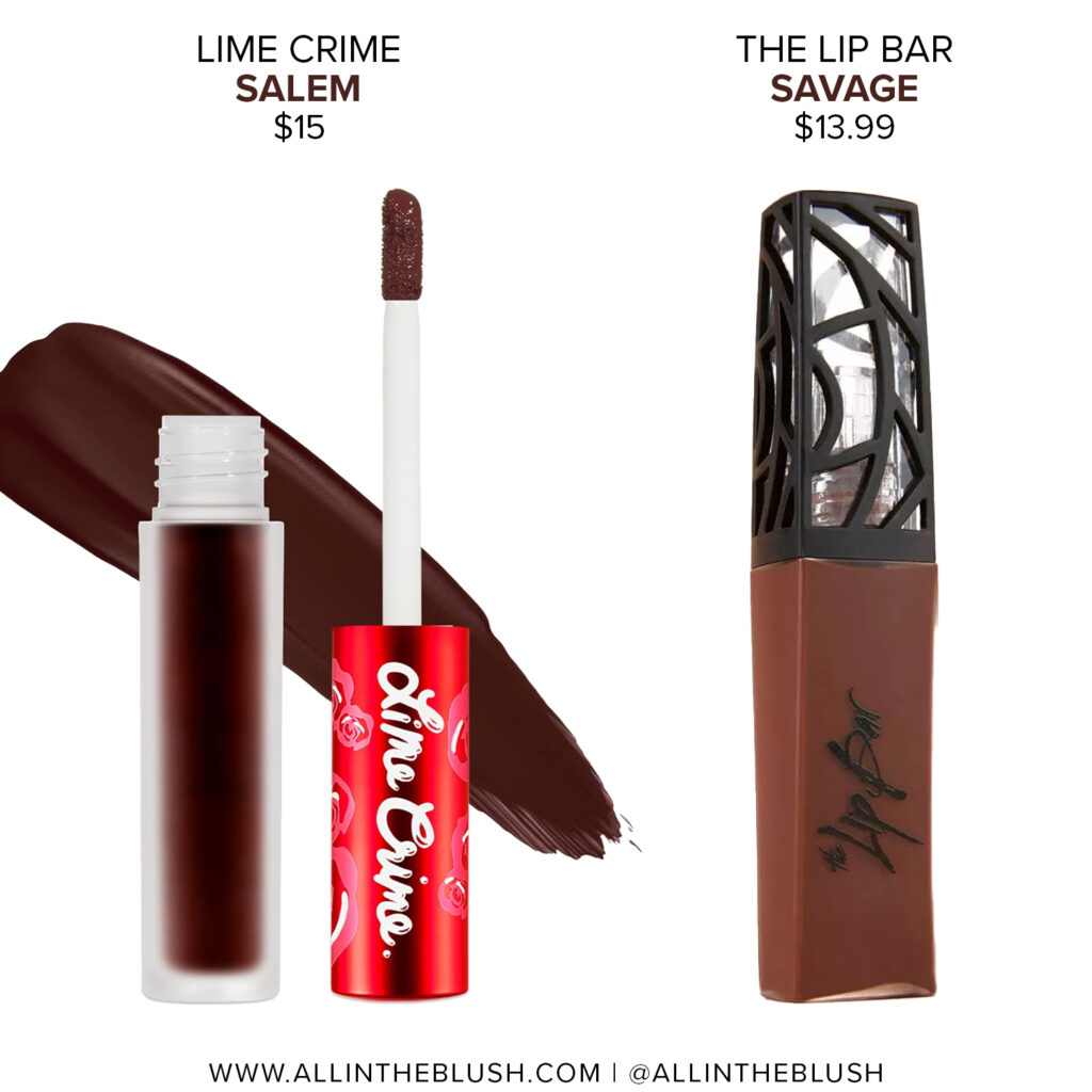 Lime Crime Salem Velvetine Dupes