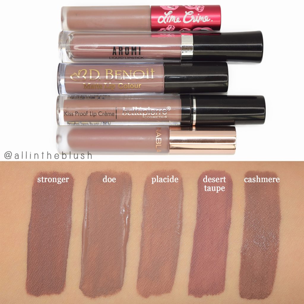 Lime Crime Cashmere Velvetine Dupes