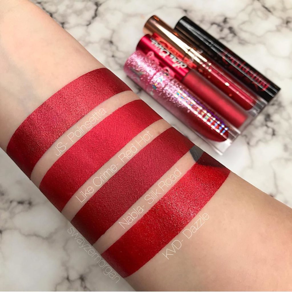 Jeffree Star Poinsettia Velour Liquid Lipstick Dupes