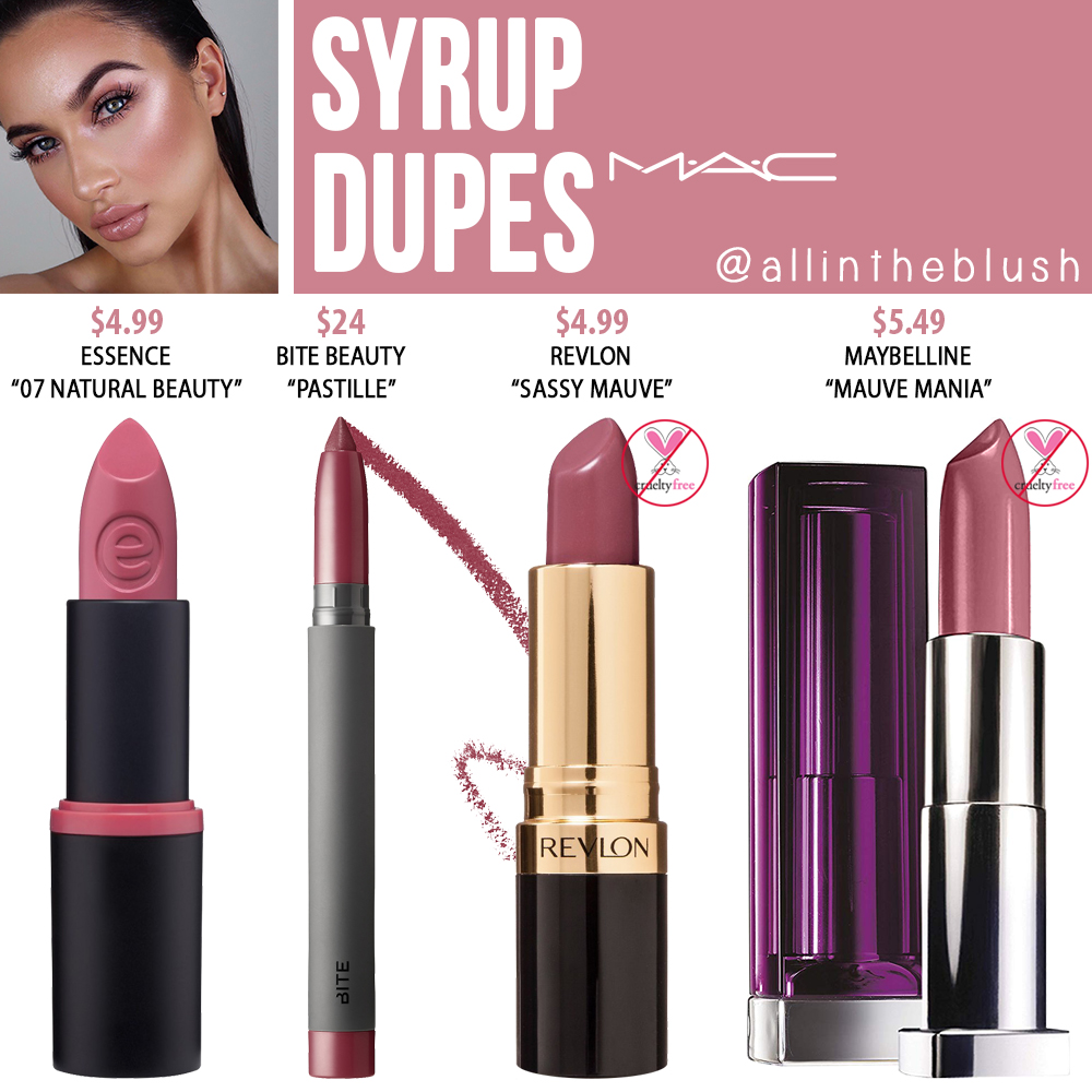 MAC Syrup Lipstick Dupes.