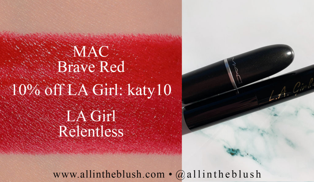 MAC Brave Red Lipstick Dupes