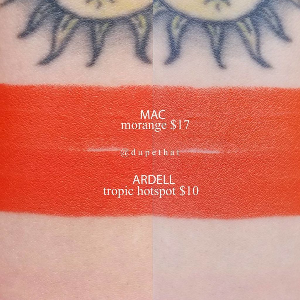 MAC Morange Lipstick Dupes
