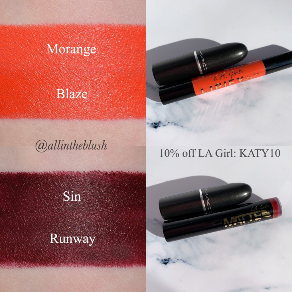 MAC Morange Lipstick Dupes